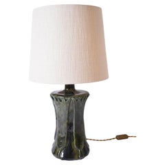 "Kasaï" Nilo blue green ceramic lamp 32cm, Barracuda Edition
