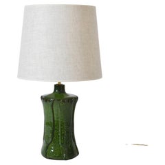 "Kasaï" Nilo green ceramic lamp 32cm, Barracuda Edition