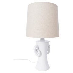 „Kasaï“ – Keramiklampe mit weißen Griffen, 32 cm, Barracuda-Edition