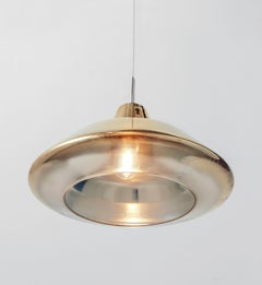 Kasar Stacked Pendant Light in Gold and Silver Glass