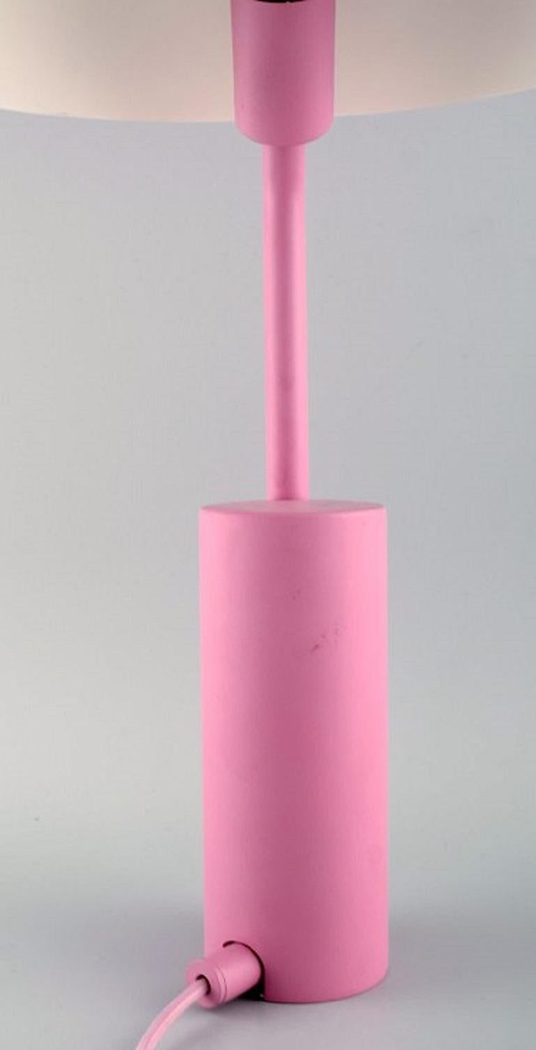 Danish Kaschkasch for Normann Copenhagen, Cap Table Lamp in Pink Lacquered Steel For Sale