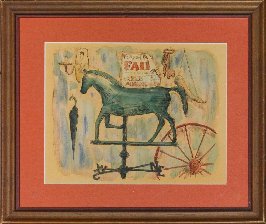 "Horse Weathervane" - Print by Kash
