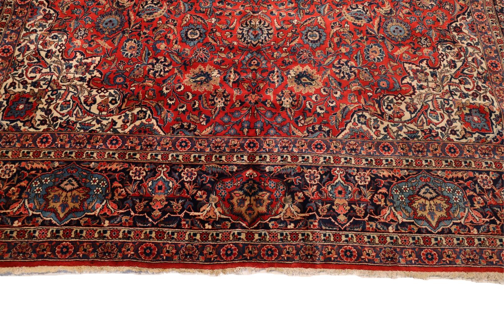 Persian Kashan Antique Room-Size rug - 10'6