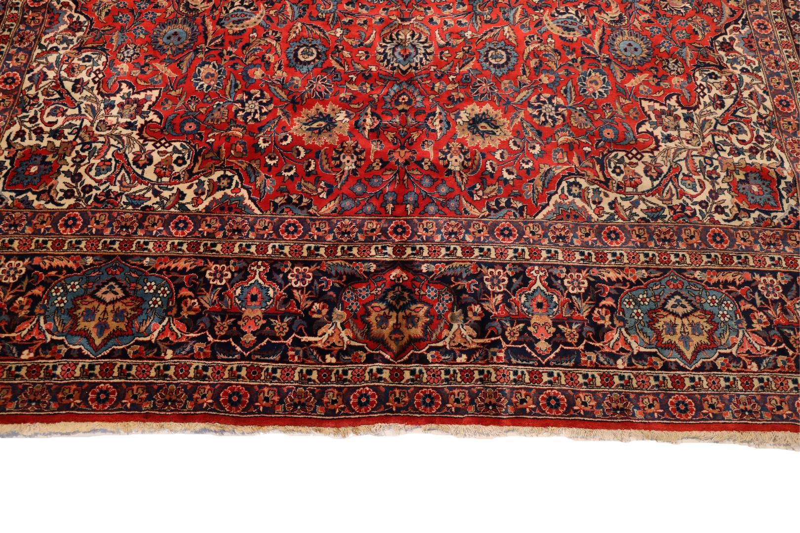 Antiker Kashan-Teppich in Zimmergröße - 10'6