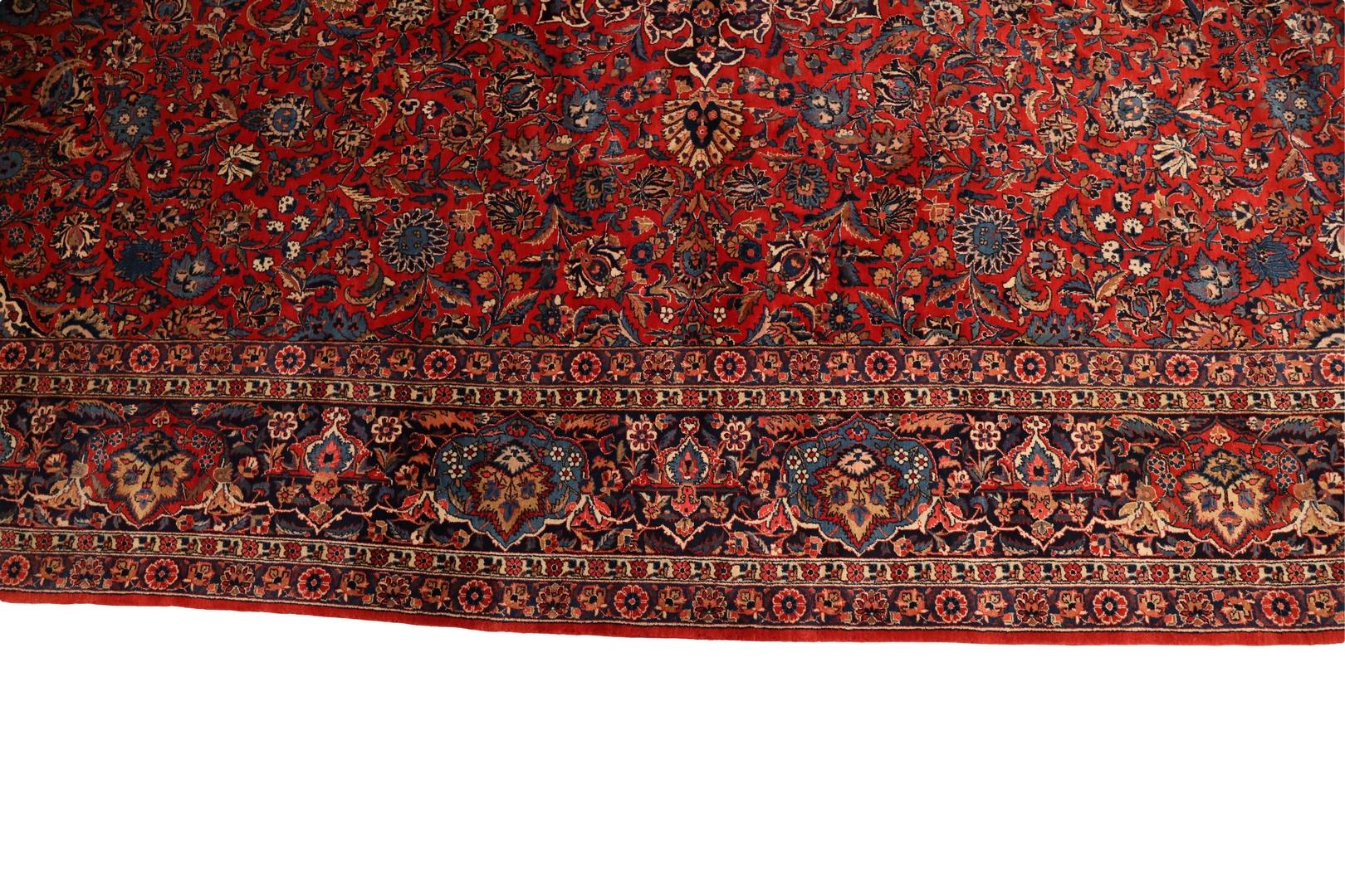 Wool Kashan Antique Room-Size rug - 10'6