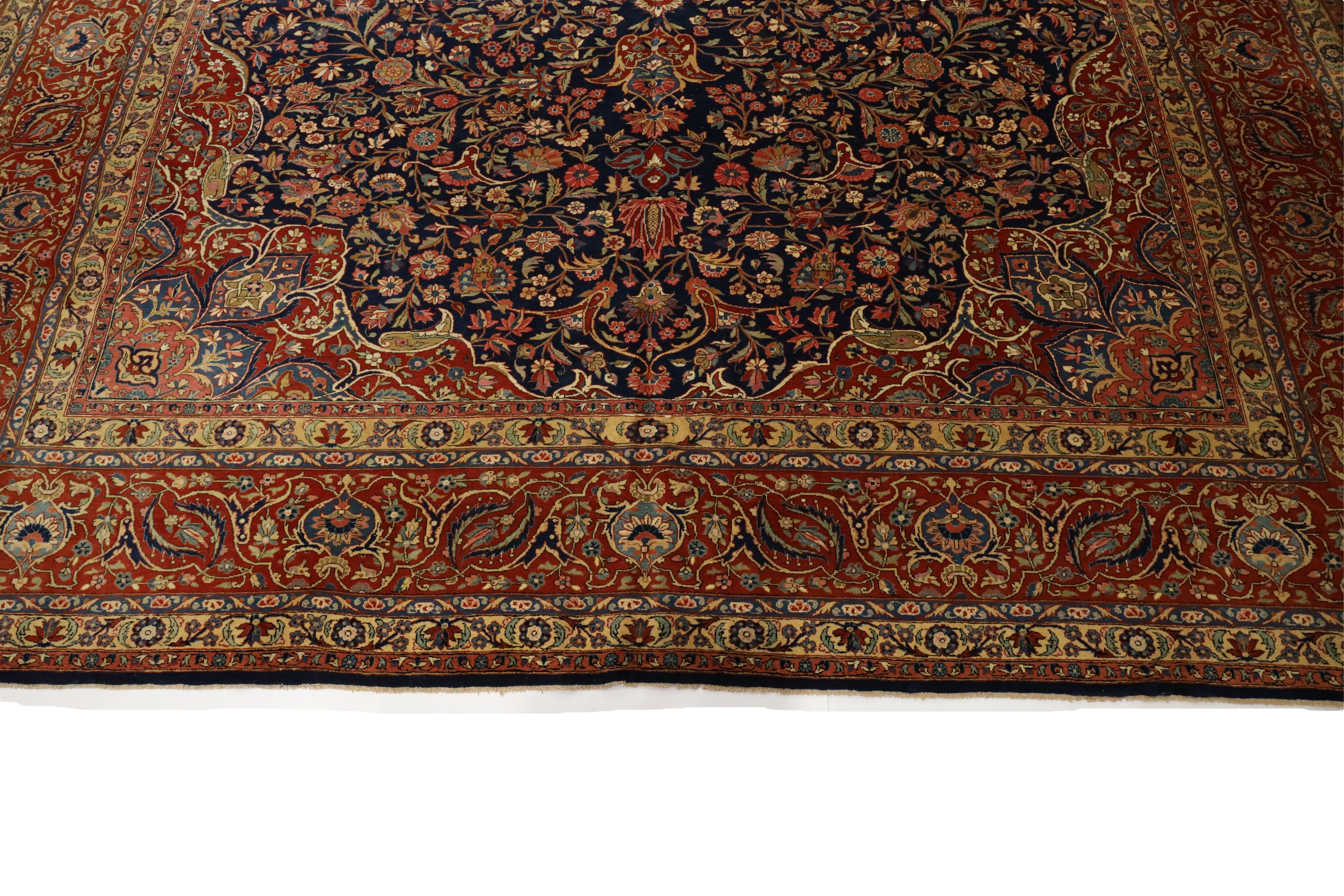 Antiker Kashan-Teppich - 10'1