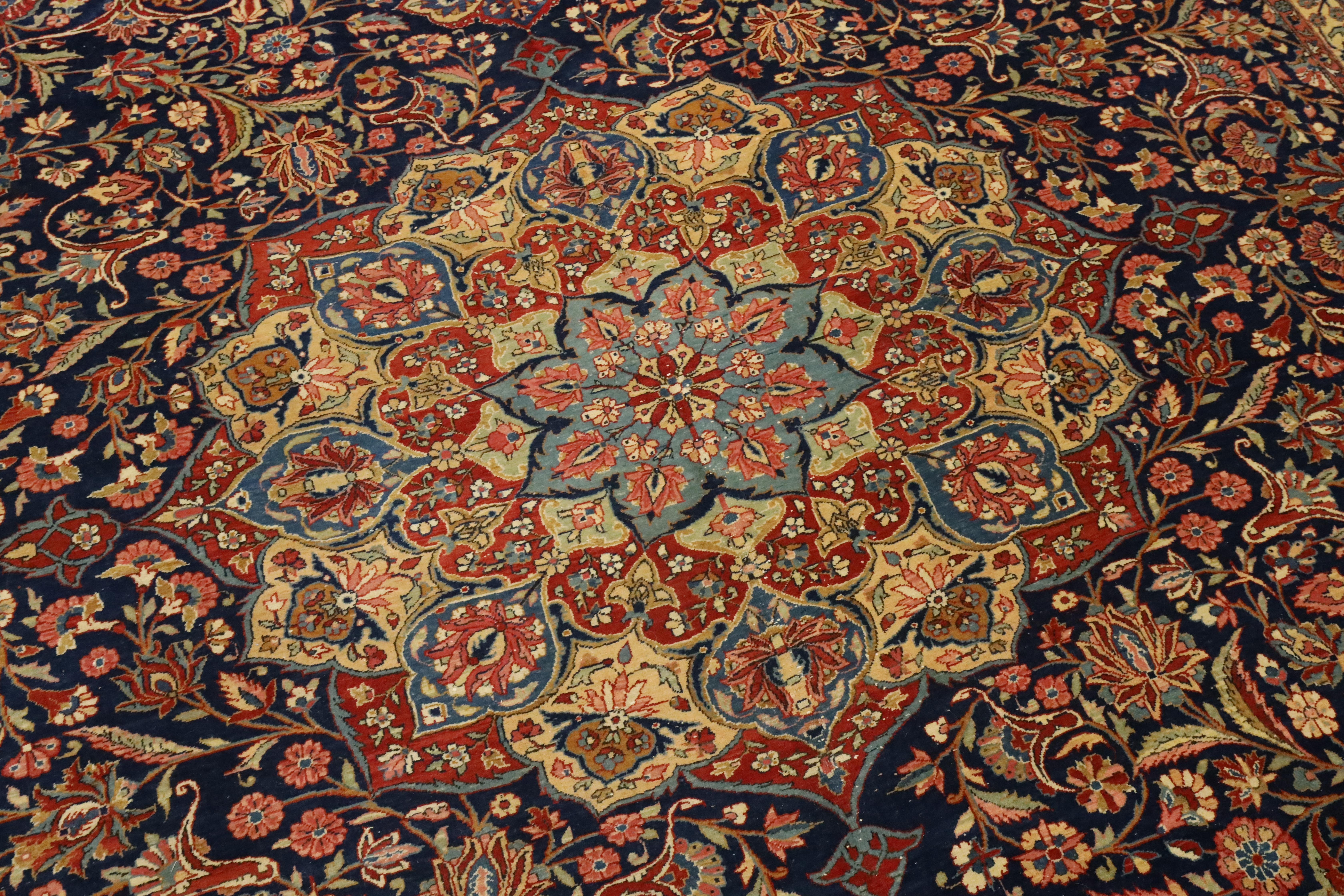 Antiker Kashan-Teppich - 10'1