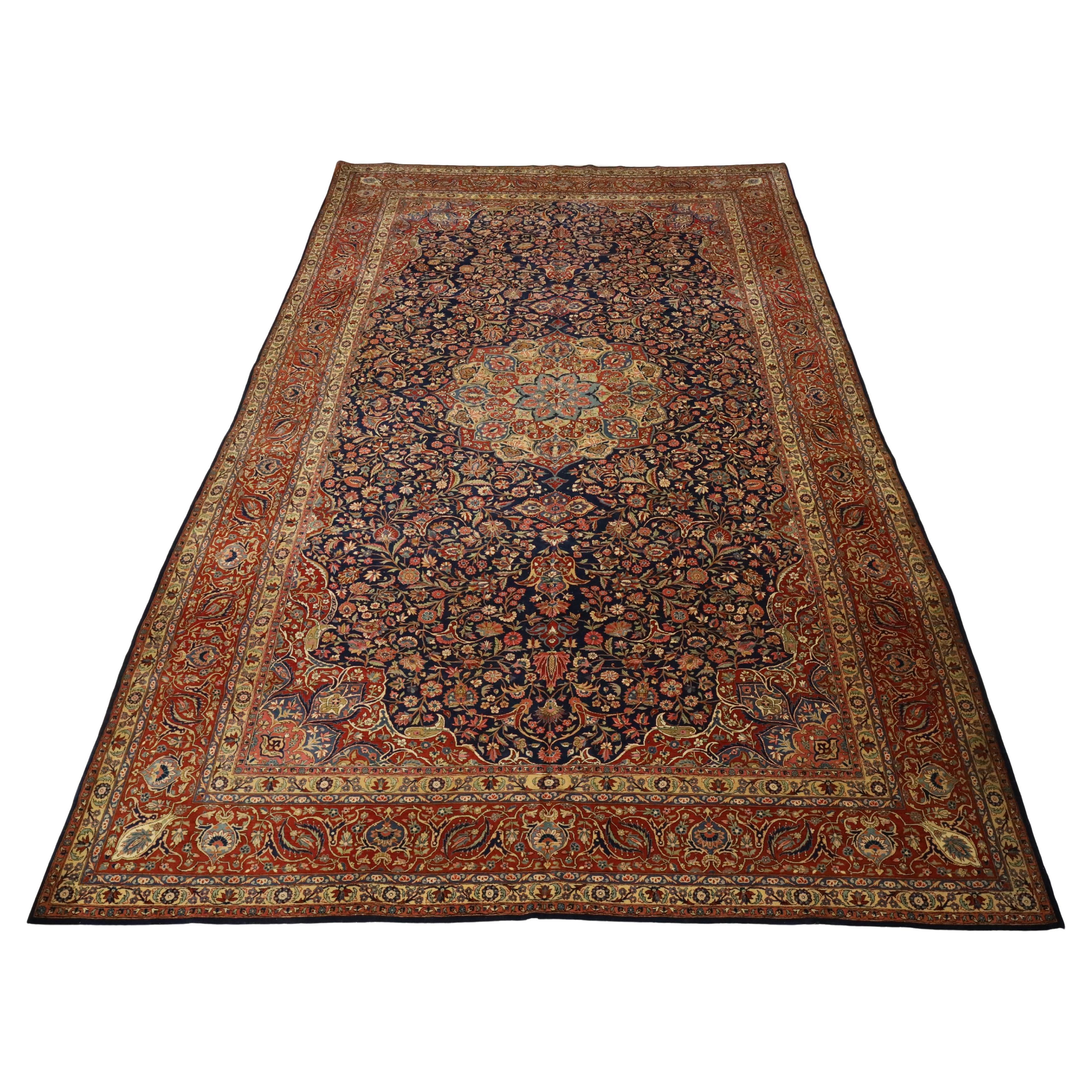 Kashan Antique Rug - 10'1" x 15'6"