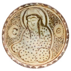 Antique Kashan Ceramic Bowl