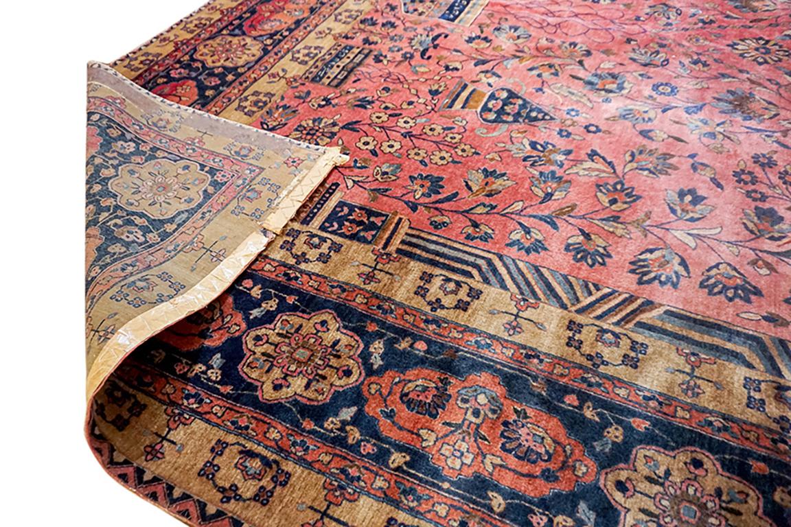 Hand-Knotted Kashan Manchester wool 10' 3
