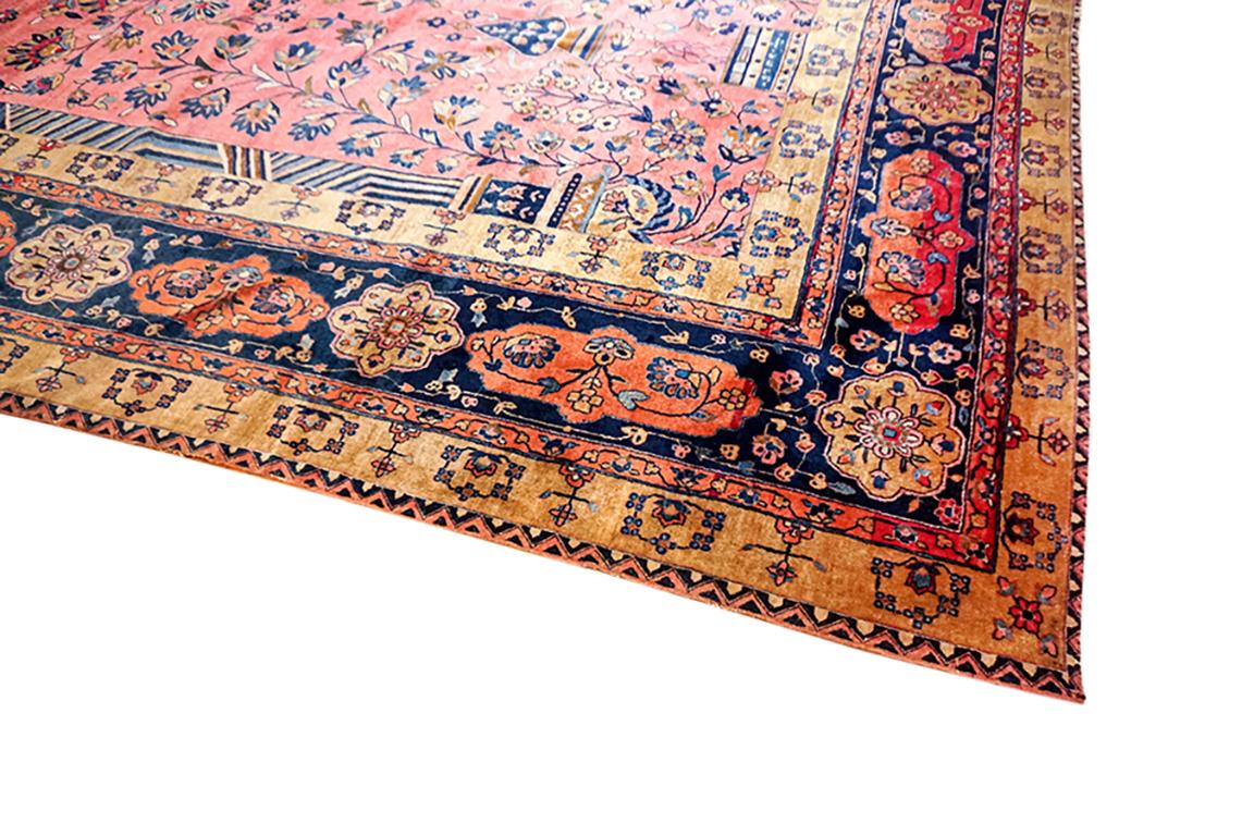Early 20th Century Kashan Manchester wool 10' 3