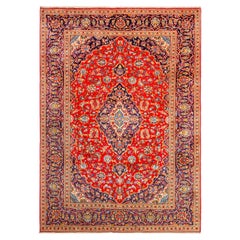 Authentic Persian Area Rug Floral Red 9' 3" x 6' 9"