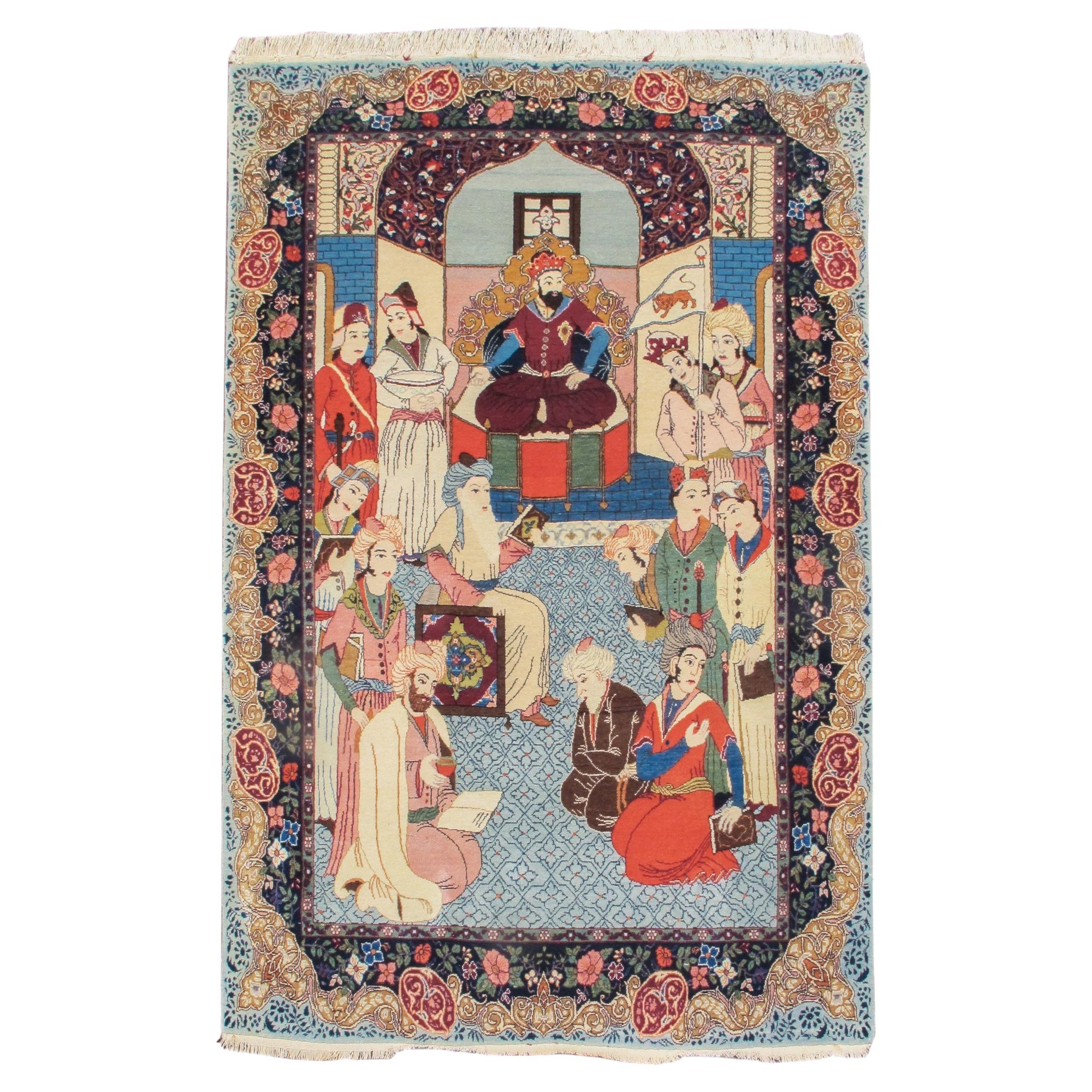 Kashan Bildteppich, um 1960