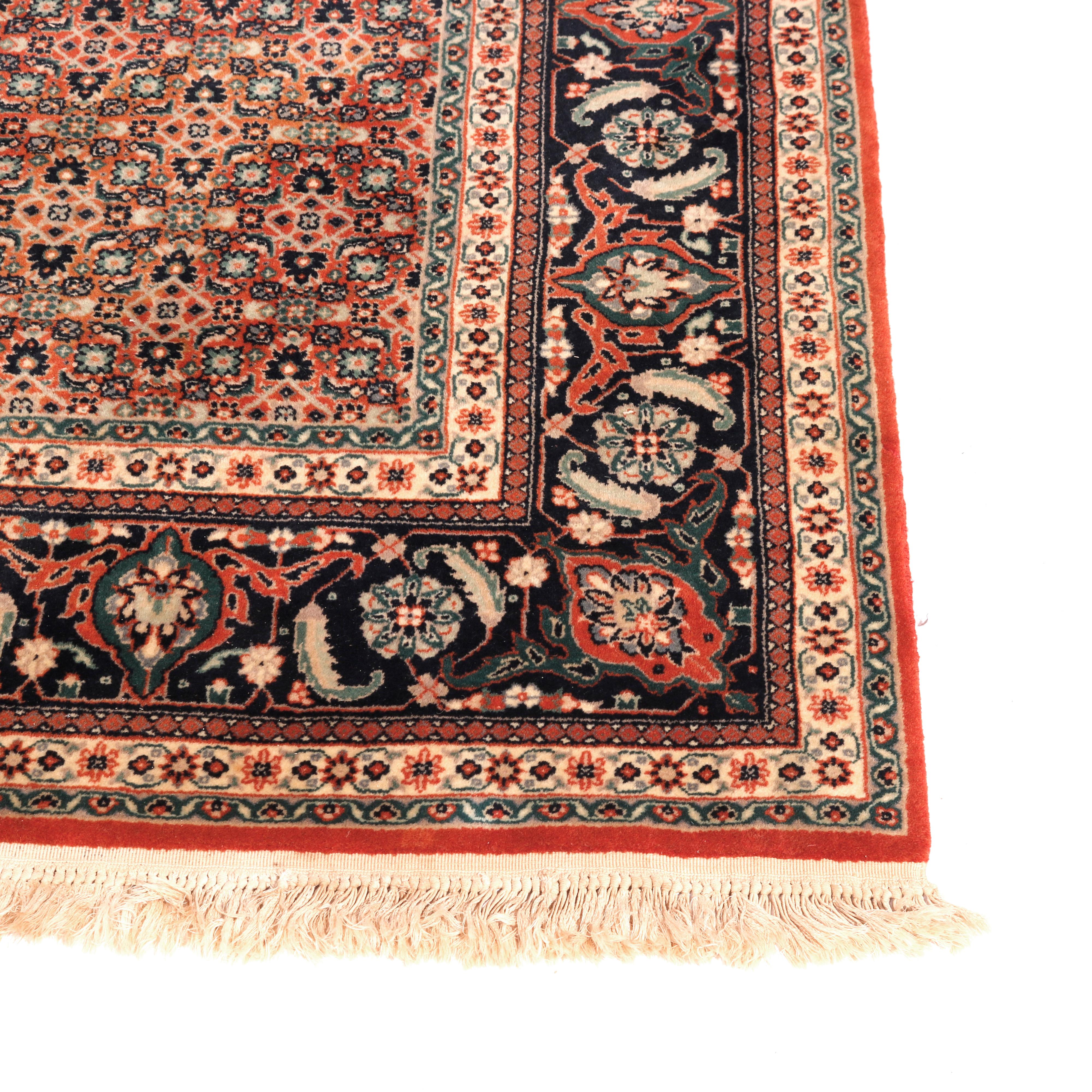 Kashan Room Size Oriental Wool Rug circa 1950 In Good Condition For Sale In Big Flats, NY