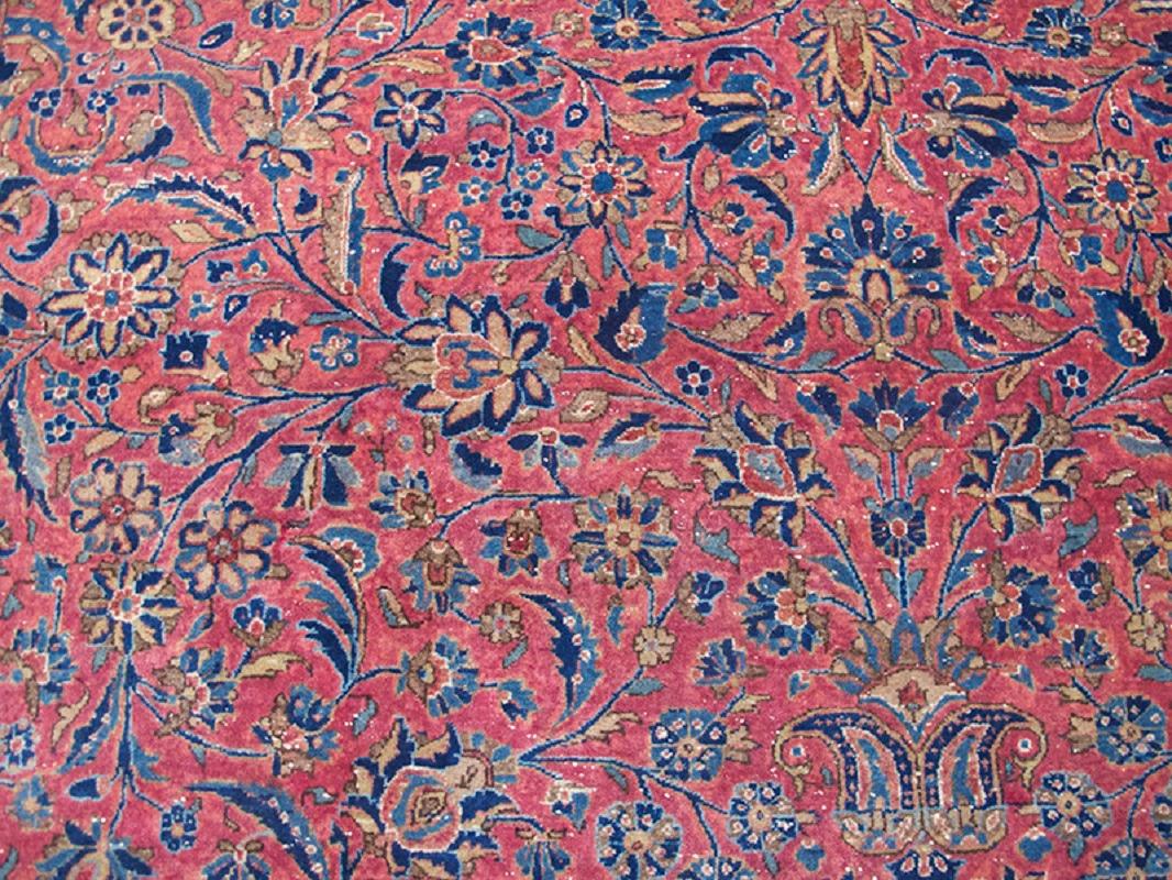 Annodato a mano Tappeto Kashan, inizio XX secolo in vendita