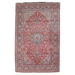 Antique Kashan Rug, Early 20th Century