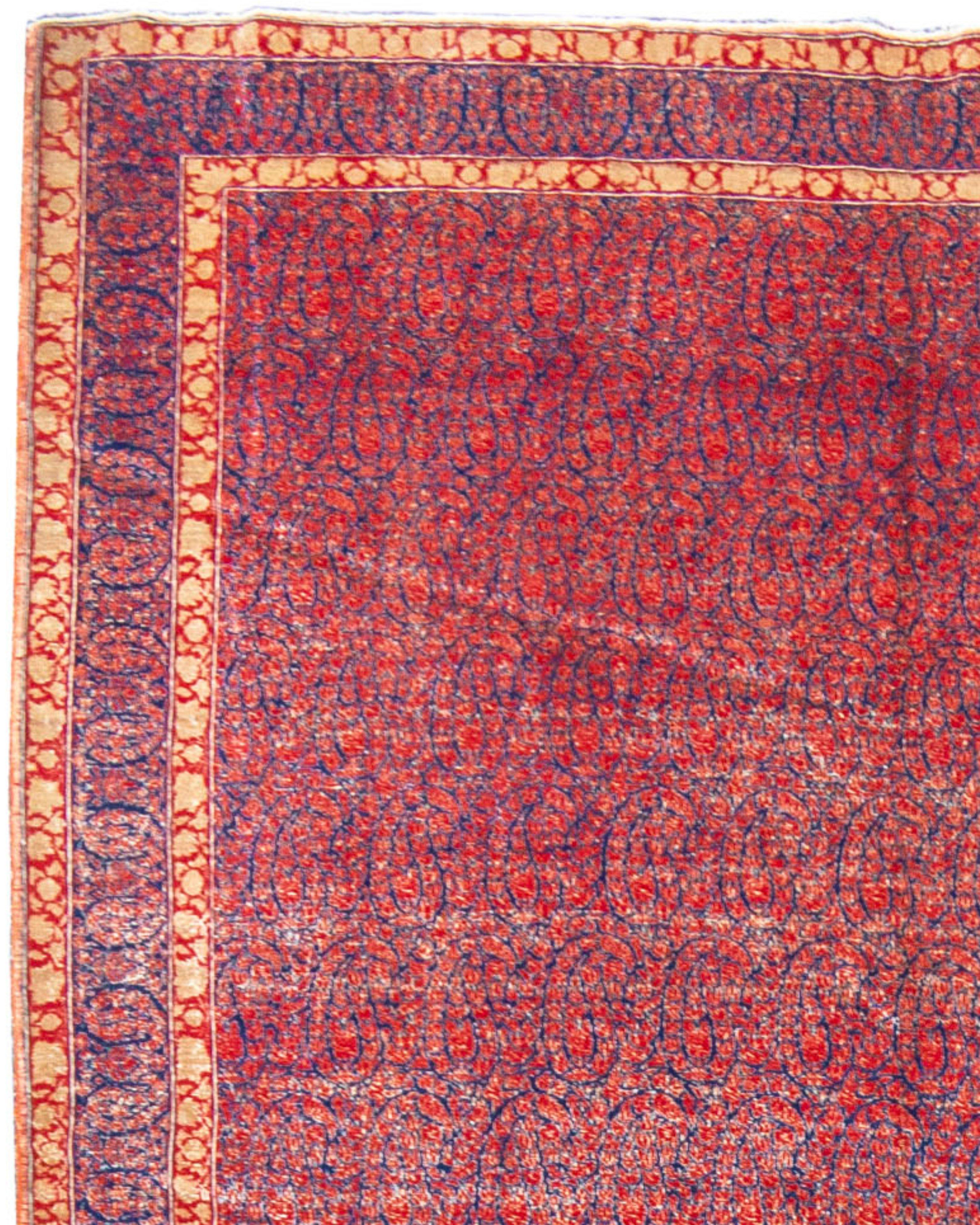 Antiker persischer Kashan-Teppich, spätes 19. Jahrhundert (Handgeknüpft) im Angebot