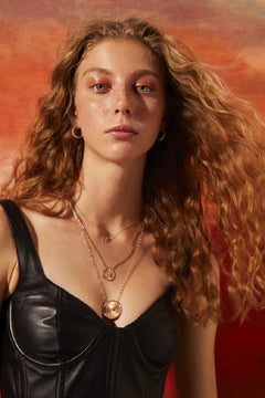 Kashchei Medallion Small Necklace in 14K Rose Gold by Selda Jewellery