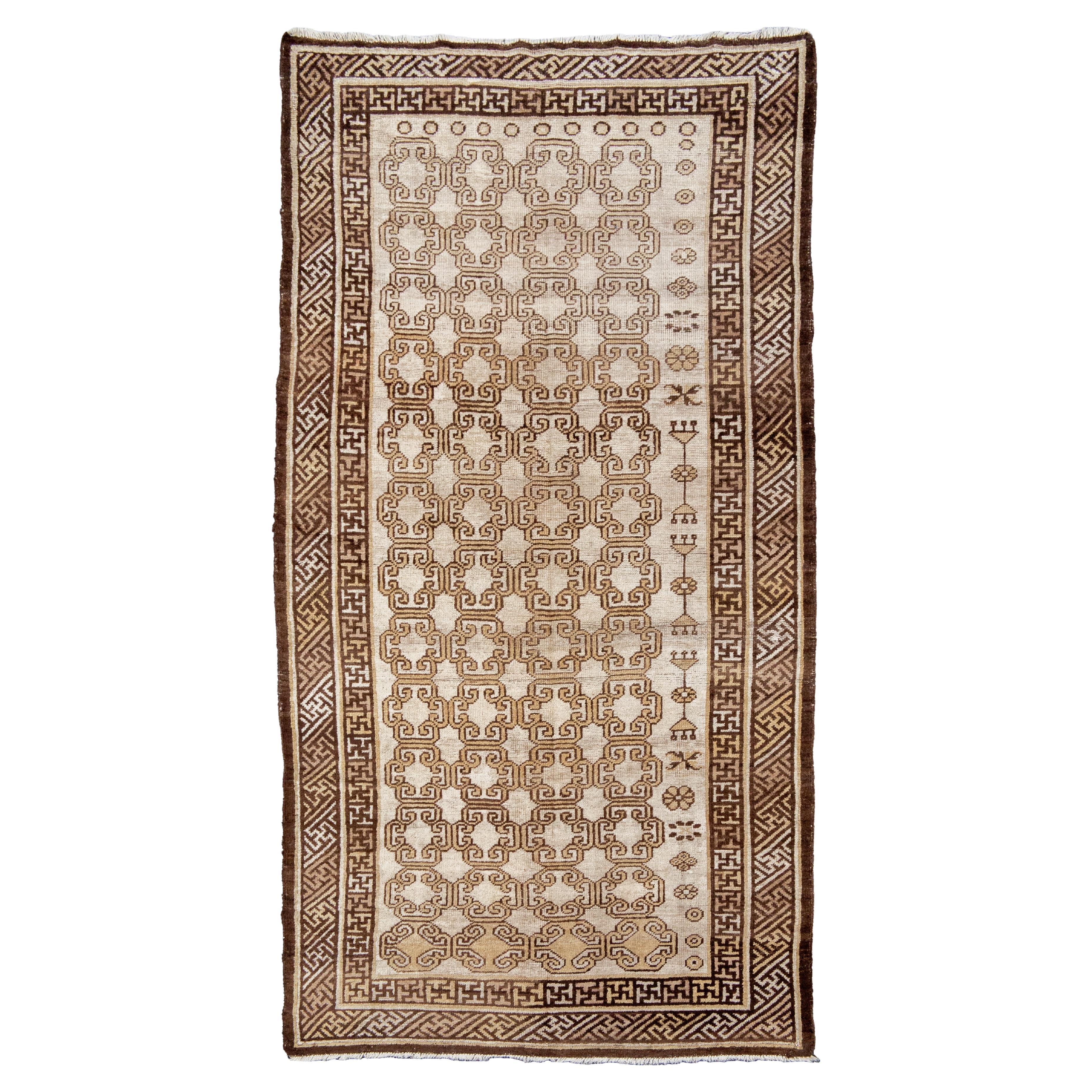 Kashgar long rug, 19th Century (3rd Quarter), 4
6" × 9
3" For Sale