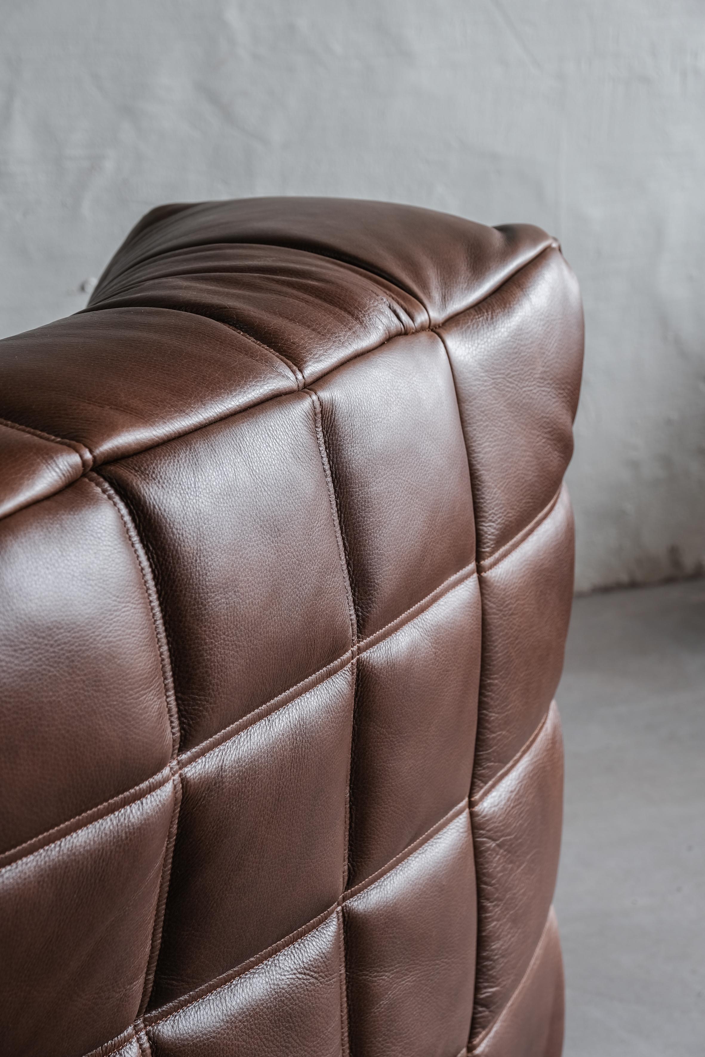 Kashima 3 seater leather sofa designed by Michel Ducaroy for Ligne Roset 1970 5