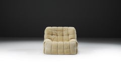 Loungesessel Kashima aus Originalleder von Michel Ducaroy - Ligne Roset 1980
