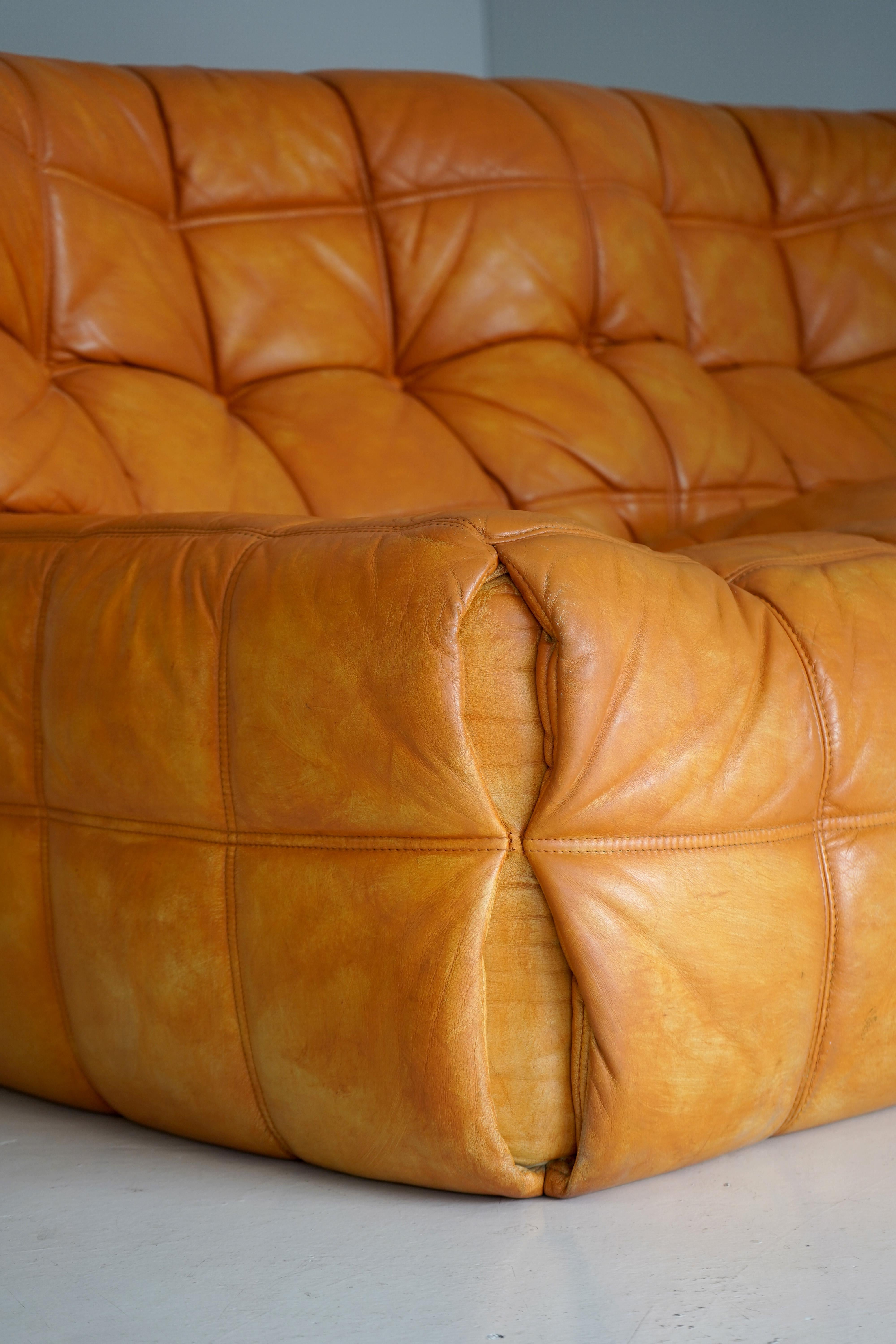 Designed in 1976 by iconic French designer Michel Ducaroy to mimic fluffy clouds. One of multiple all-foam designs by Ducaroy for Ligne Roset along with the Gilda, Adria, Safi, Yoko, Gilda, and the iconic Togo. All with no internal frame and instead