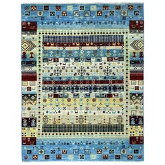 Kashkuli Gabbeh Pictorial Pure Wool Hand Knotted Oriental Rug