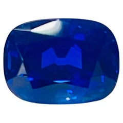 Kashmir 4.03 Carat Antique Cushion Cut Royal Blue Sapphire, SSEF Certified.