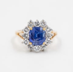 Kashmir Blue Sapphire 3.46 Carat set in Oscar Heyman Mounting