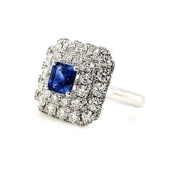 Kashmir No Heat Sapphire Engagement Ring carat 1.30 with GIA certificate