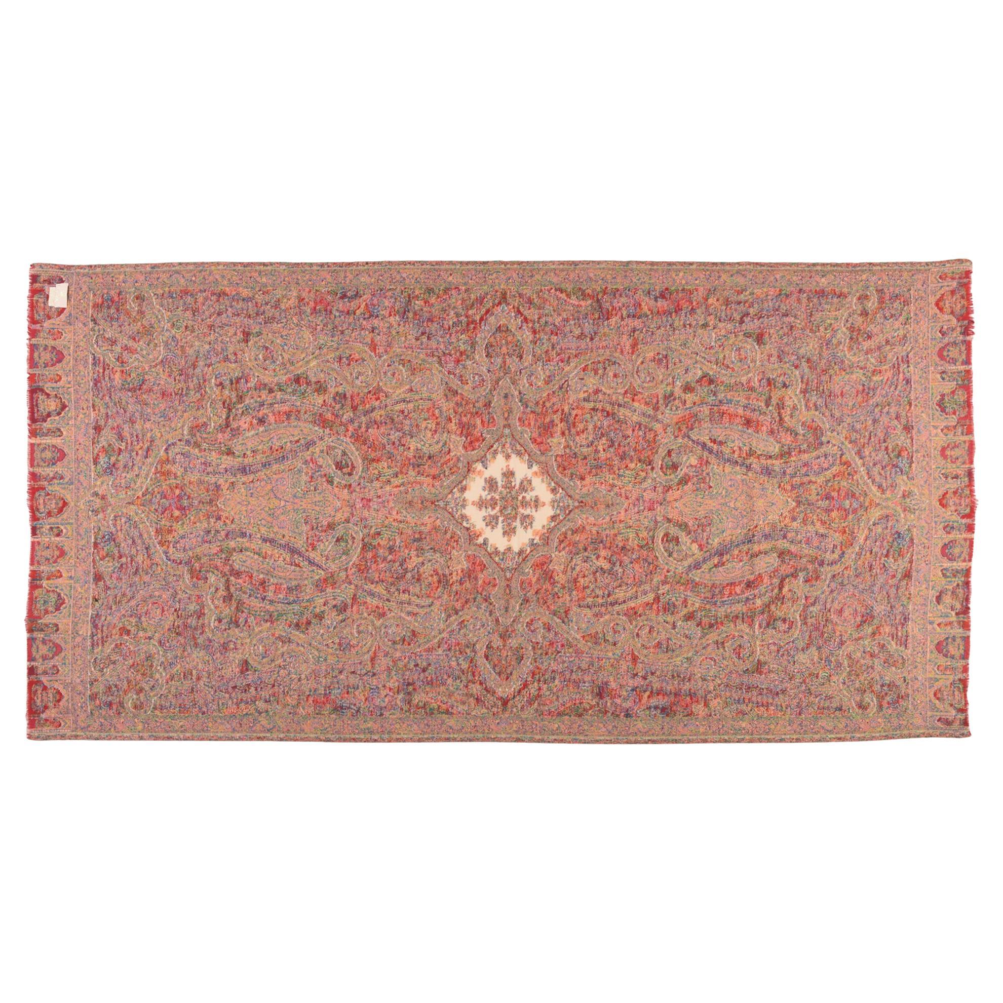 This is a beautiful perfect Kashmir paisley never used.  The classic and elaborate design, with its special  great quality wool fabric, made these shawls famous around the world, even among queens.
this one is new and perfect and its price is very