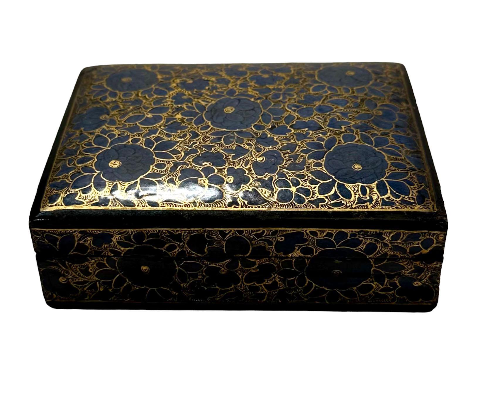 Kashmir Papier-Mâché Box For Sale 2