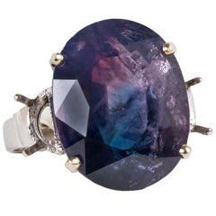 Kashmir Purple and Blue Sapphire Ring