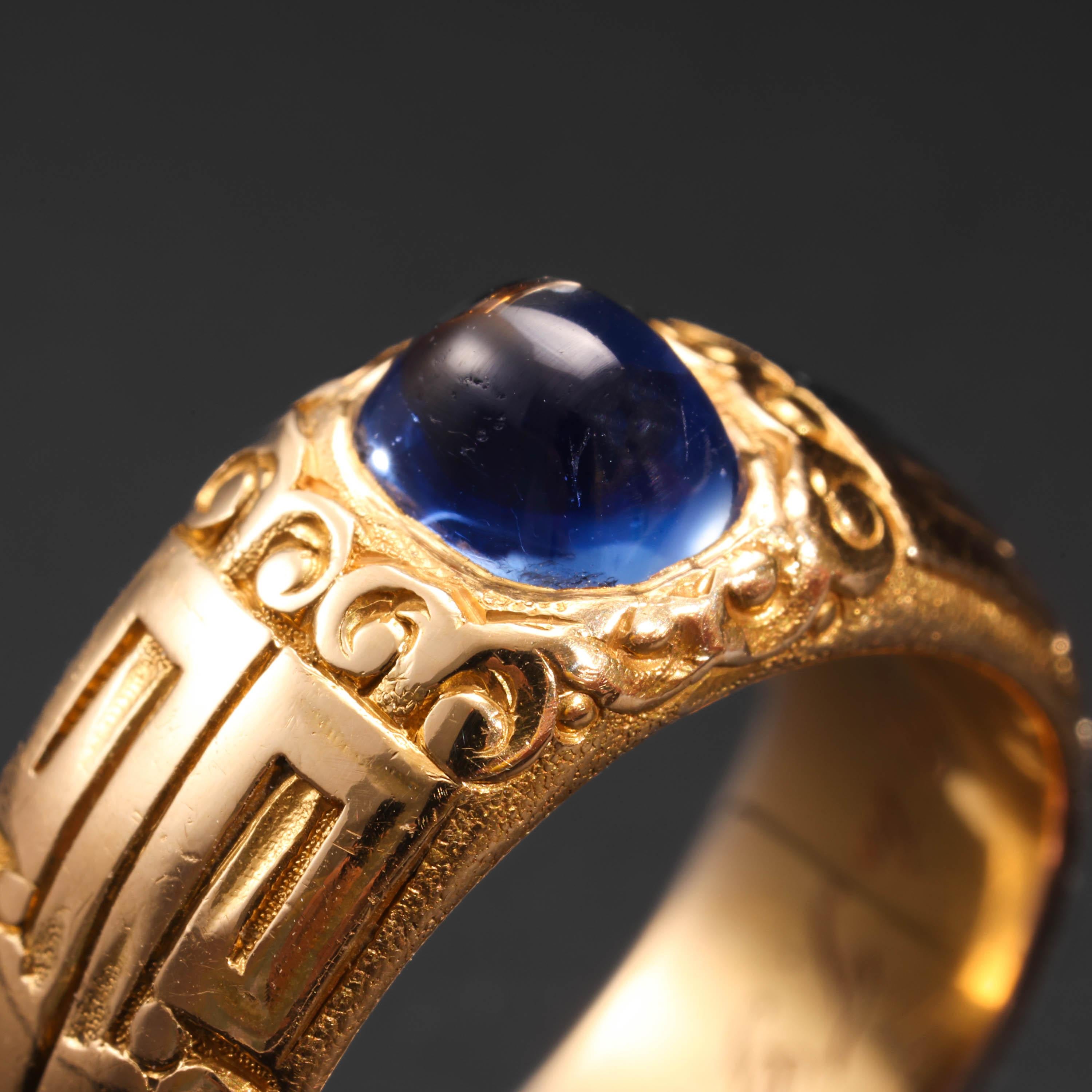 Tiffany & Co. Kashmir Sapphire Ring Edwardian AGL Certified Untreated 2