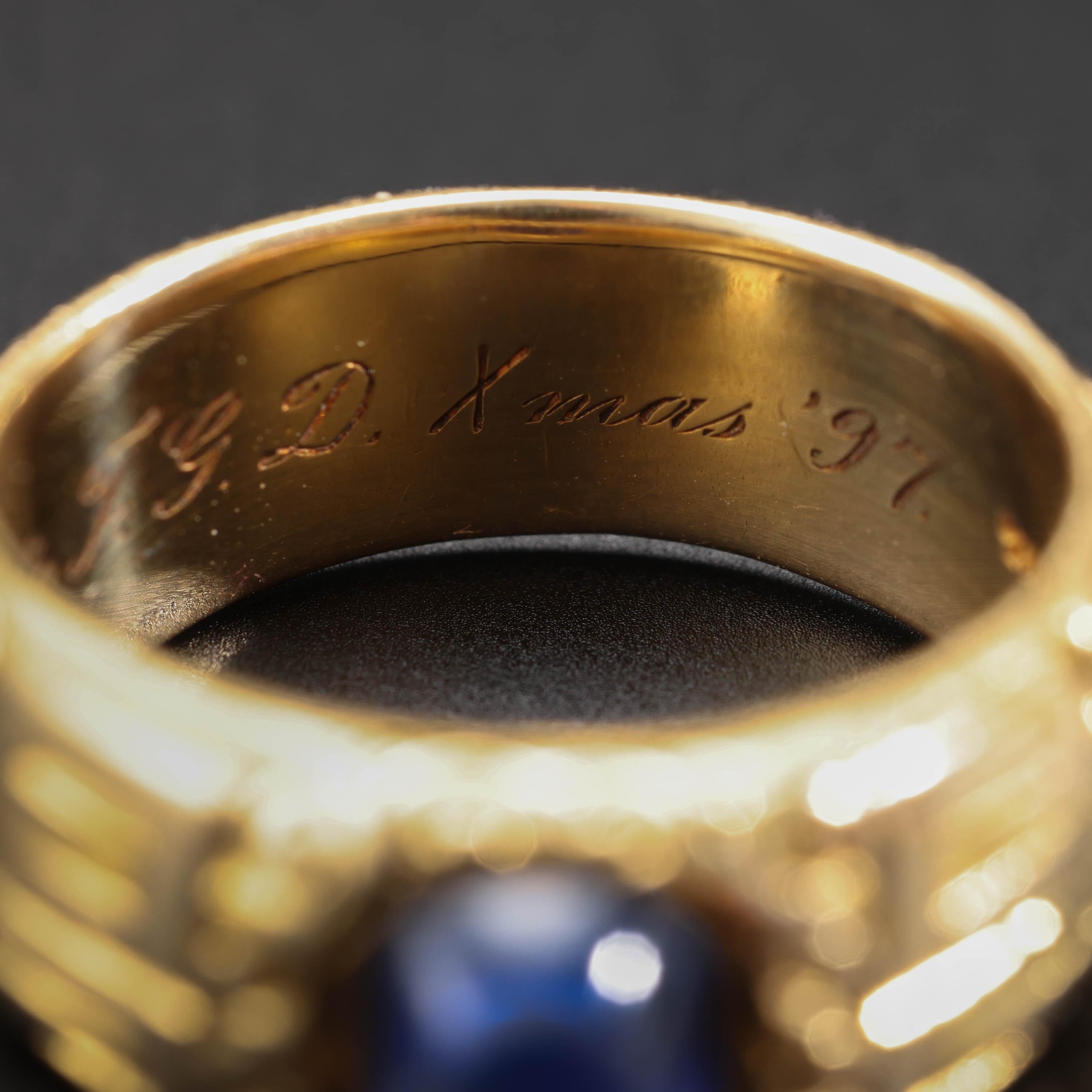 Tiffany & Co. Kashmir Sapphire Ring Edwardian AGL Certified Untreated 3