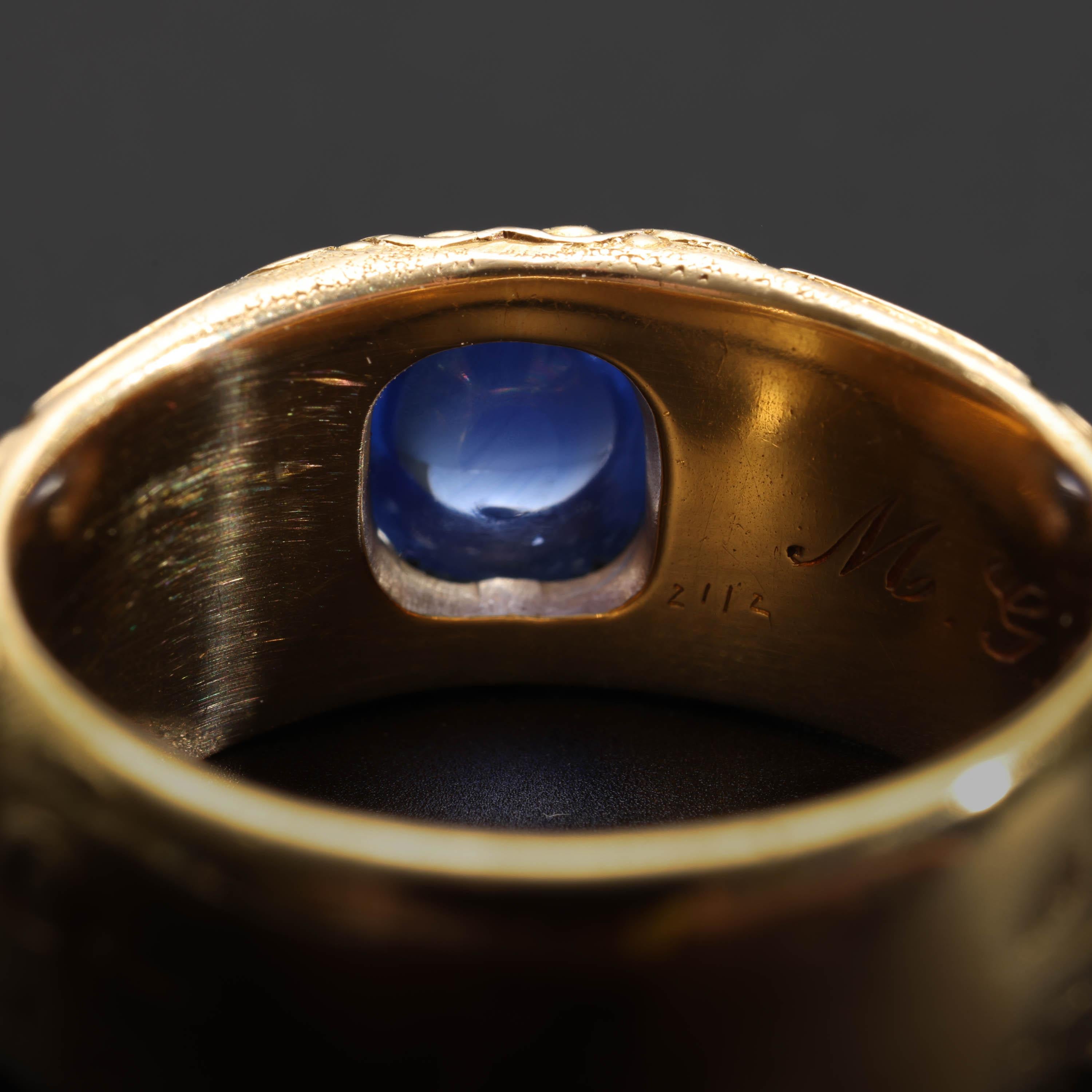 Tiffany & Co. Kashmir Sapphire Ring Edwardian AGL Certified Untreated 7