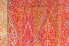 Kashmir Shawl Antique Indian Paisley And Arabesque Motifs Textile, 1800-1820