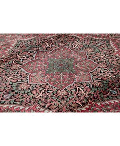 Traditional Handwoven Antique Kashmir Silk Black Rug