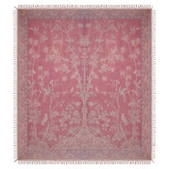 Kashmir Tree of Life Regal Garnet & Saffron, grande pashmina o copriletto in cashmere