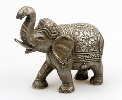 Kashmiri 92% Silver Elephant, Late 19th Century
