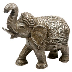 Kashmiri 92% Silver Elephant, Late 19th Century