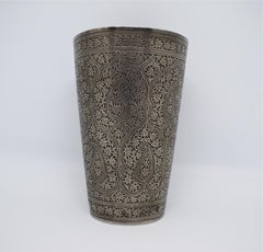 Kashmiri 92% Silver Glass, Mid-19th Century