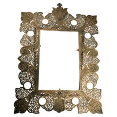 Antique Kashmiri Copper Cutwork Frame, Late 19th Century