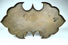 Kashmiri Mughal Copper Engraved Tray, Early 19th Century