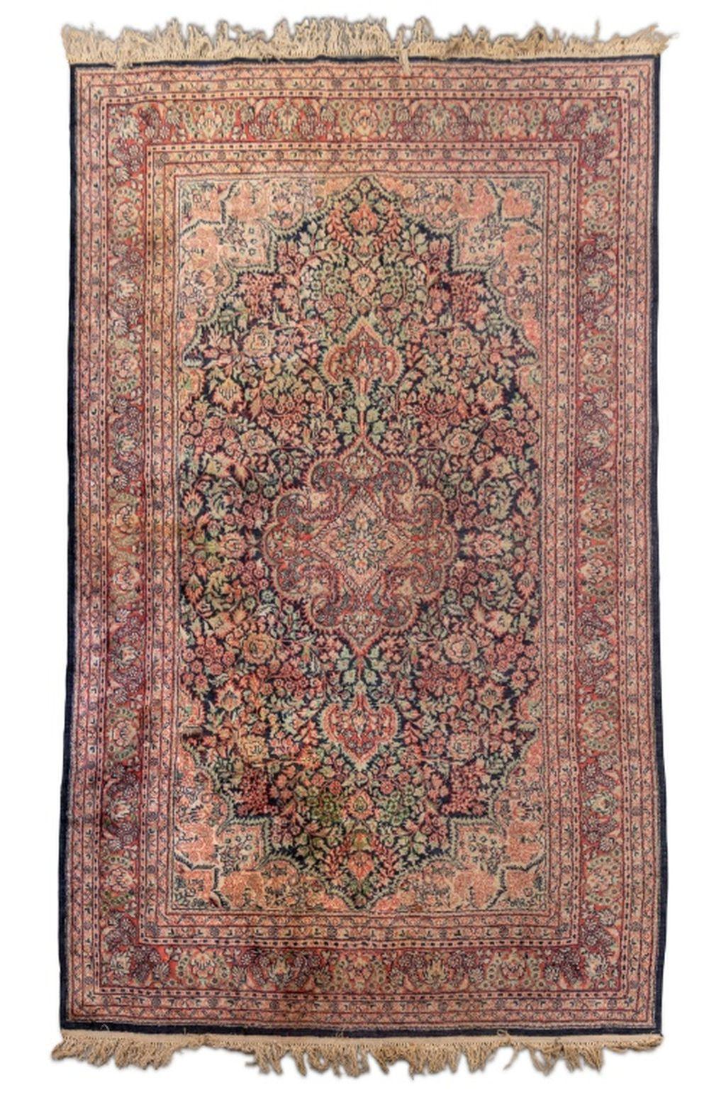 Kashmiri Silk Rug, 6' x 4' 5