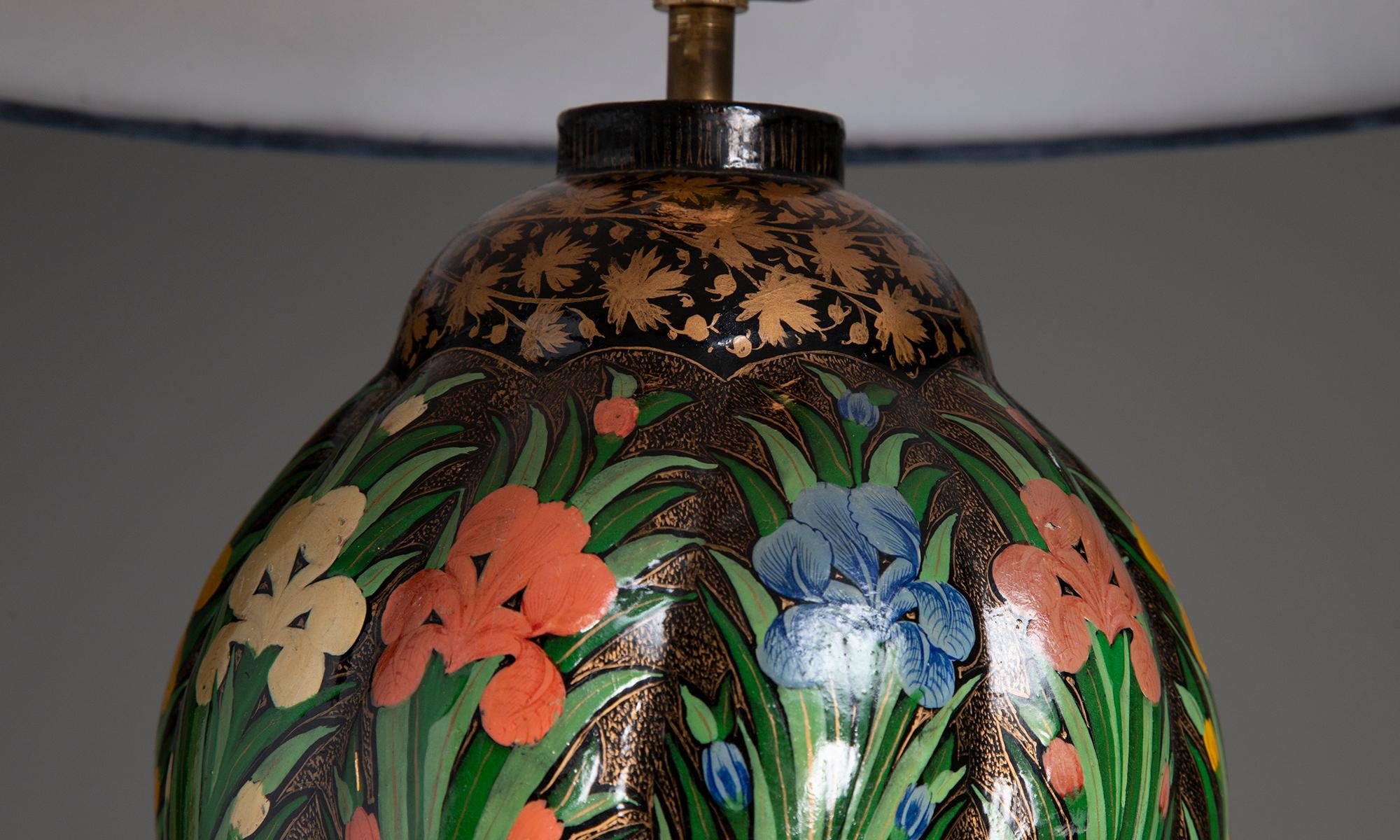 Kashmiri Table Lamp, England circa 1920 In Good Condition In Culver City, CA