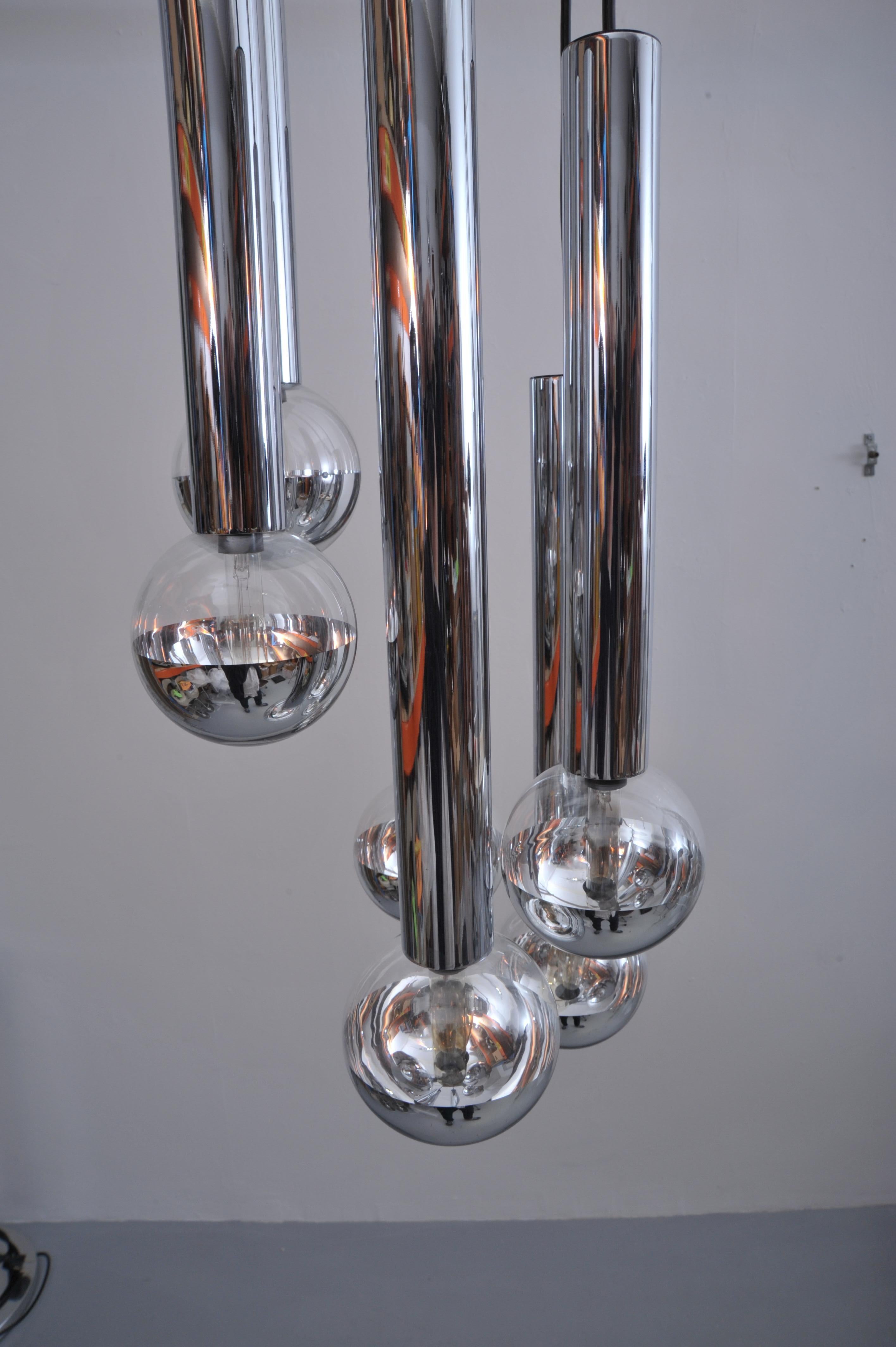 Mid-Century moderno Lampada da soffitto Kaskade di Motoko Ishii per Staff (1970) in vendita