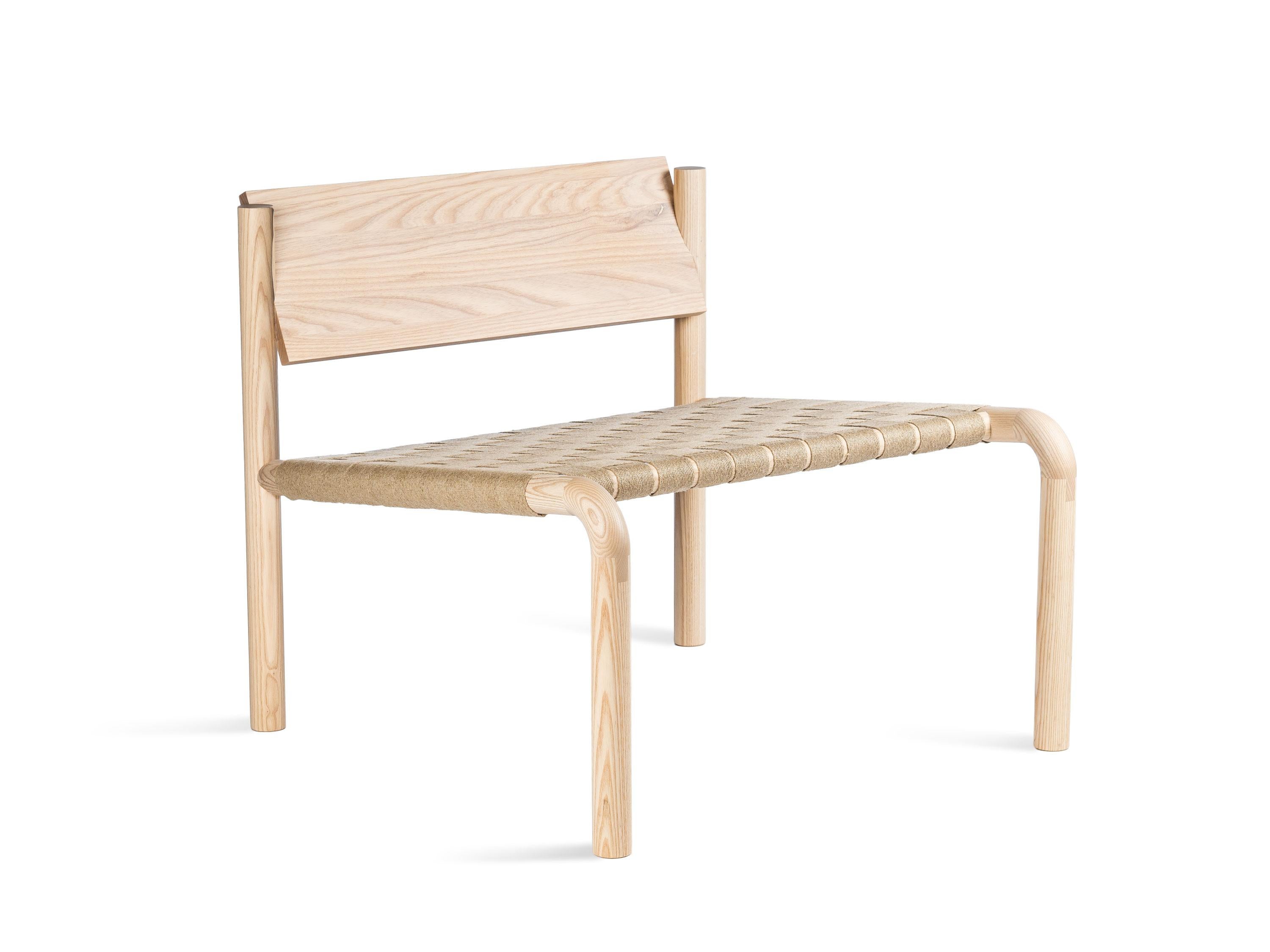 Kaski lounge, wide by made by choice with Joanna Laajisto
Dimensions: 77 x 74 x 76 cm
Materials: birch plywood
Standard finishes: natural wood / painted black

Also available: kaski lounge- narrow.

The Kaski chair follows Finnish 19th