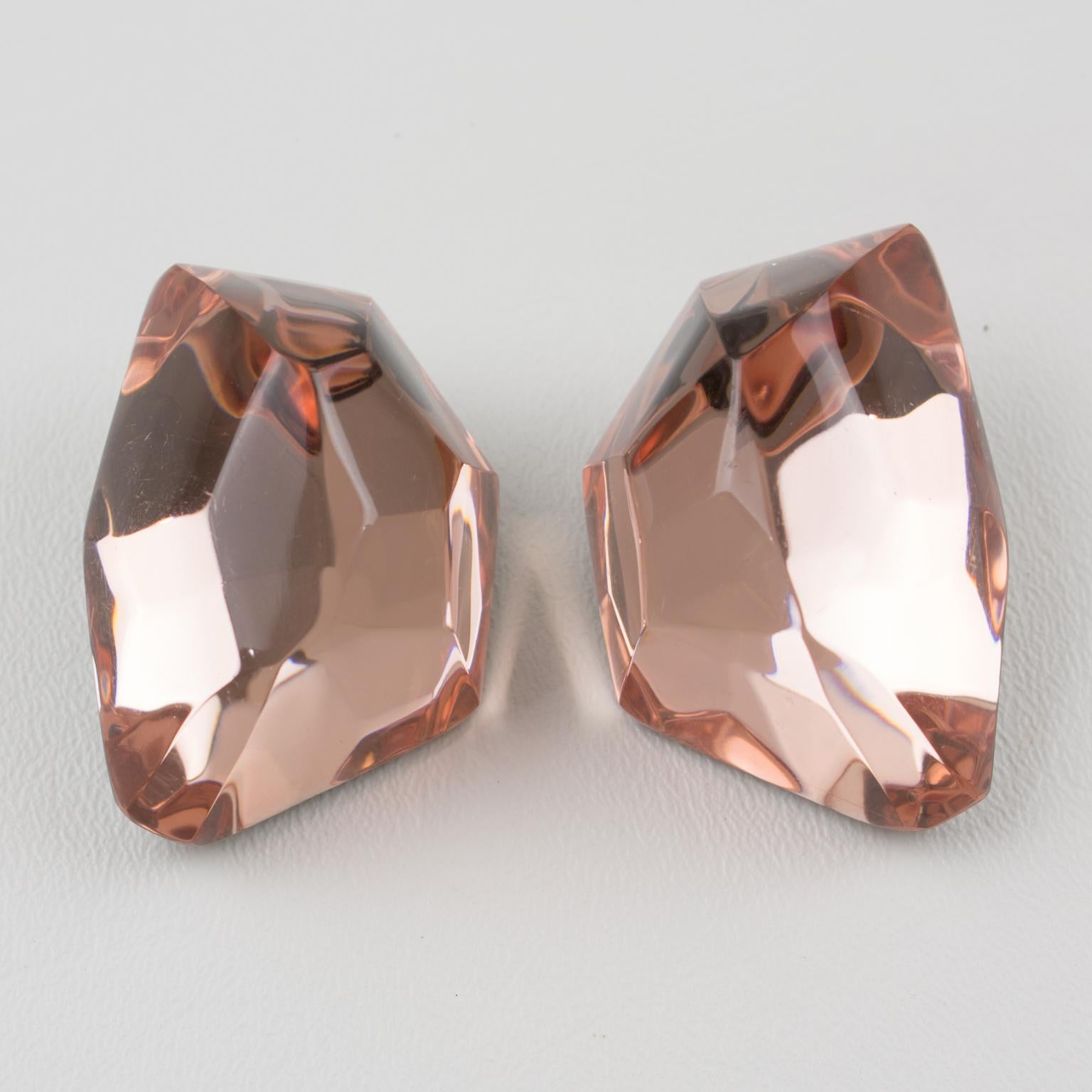 pink ice earrings