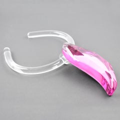 Kaso Sculptural Pink Rigid Acrylic Resin Choker Necklace